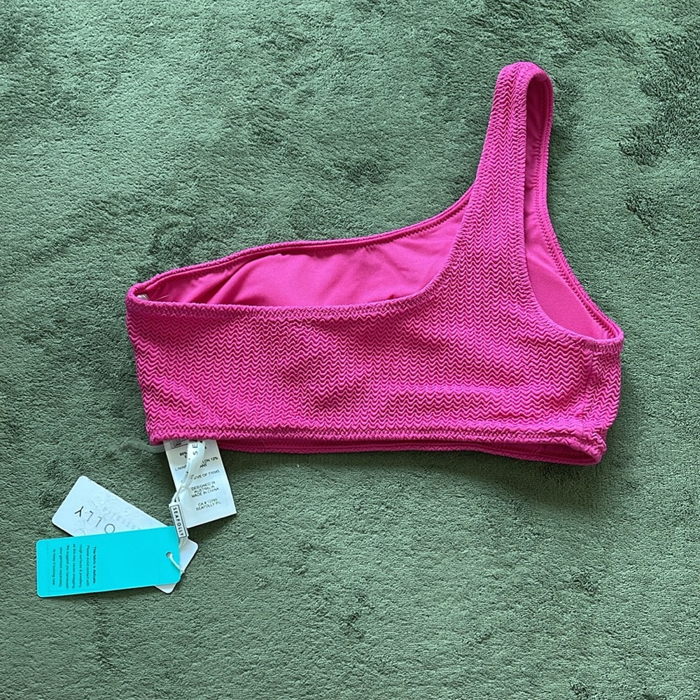 Seafolly Australia Sea Dive One-Shoulder Bikini Top (size 10; US size 6) NWT - Picture 2 of 6